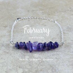 February Birthstone Bracelet, Amethyst