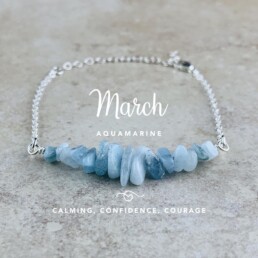 March Birthstone Bracelet, Aquamarine