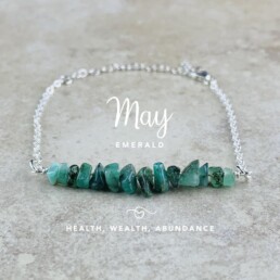 May Birthstone Bracelet, Emerald
