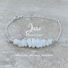 June Birthstone Bracelet, Moonstone