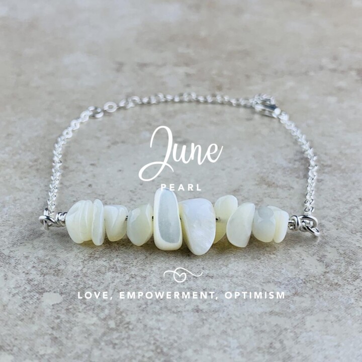 June Birthstone Bracelet, Pearl