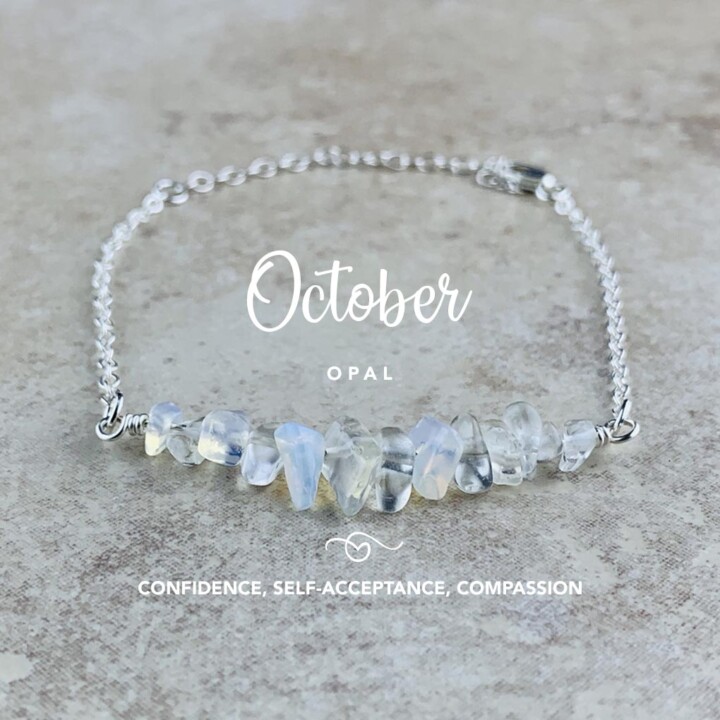 October Birthstone Bracelet, Opal