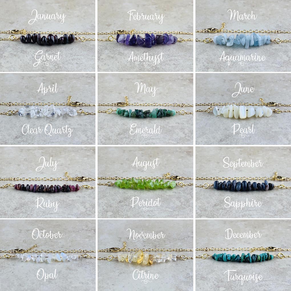 Nia9 Birthstone Jewellery Bracelet Collection