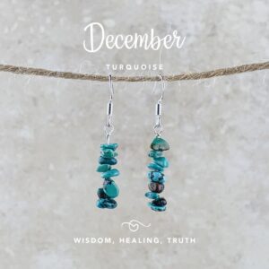 December Birthstone Earrings, Turquoise