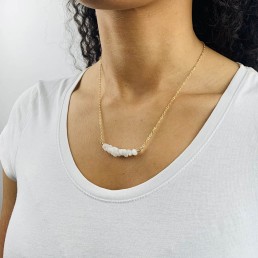 Moonstone birthstone necklace model