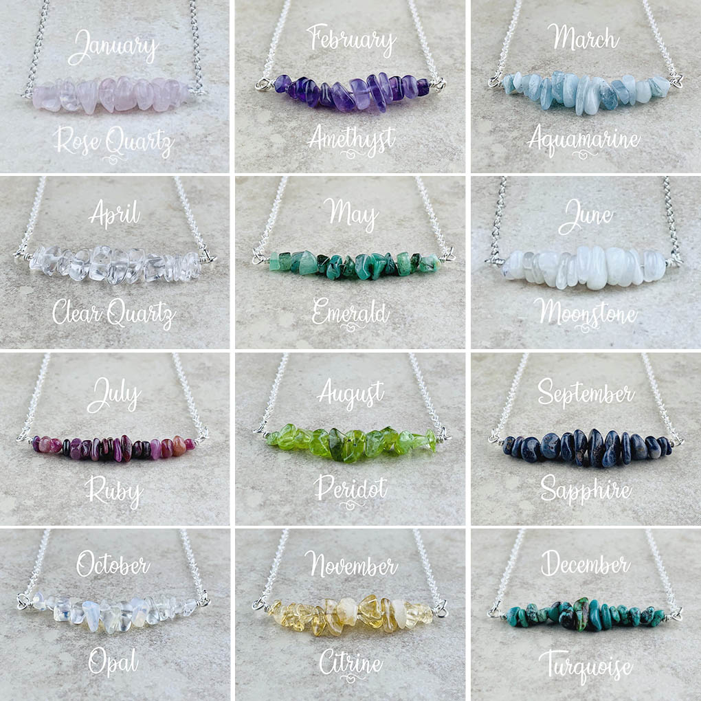 Nia9 Jewellery Birthstone Necklace Collection
