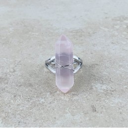 Ring rose quartz