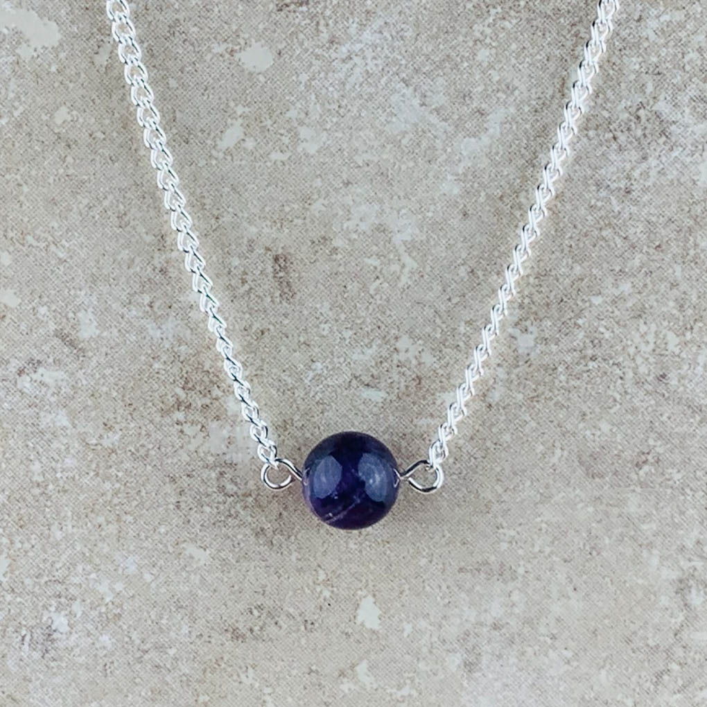 Amethyst bead necklace 1