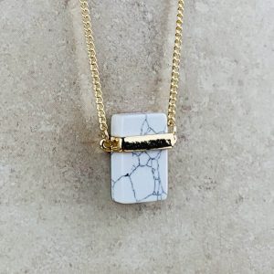 Howlite Rectangle necklace