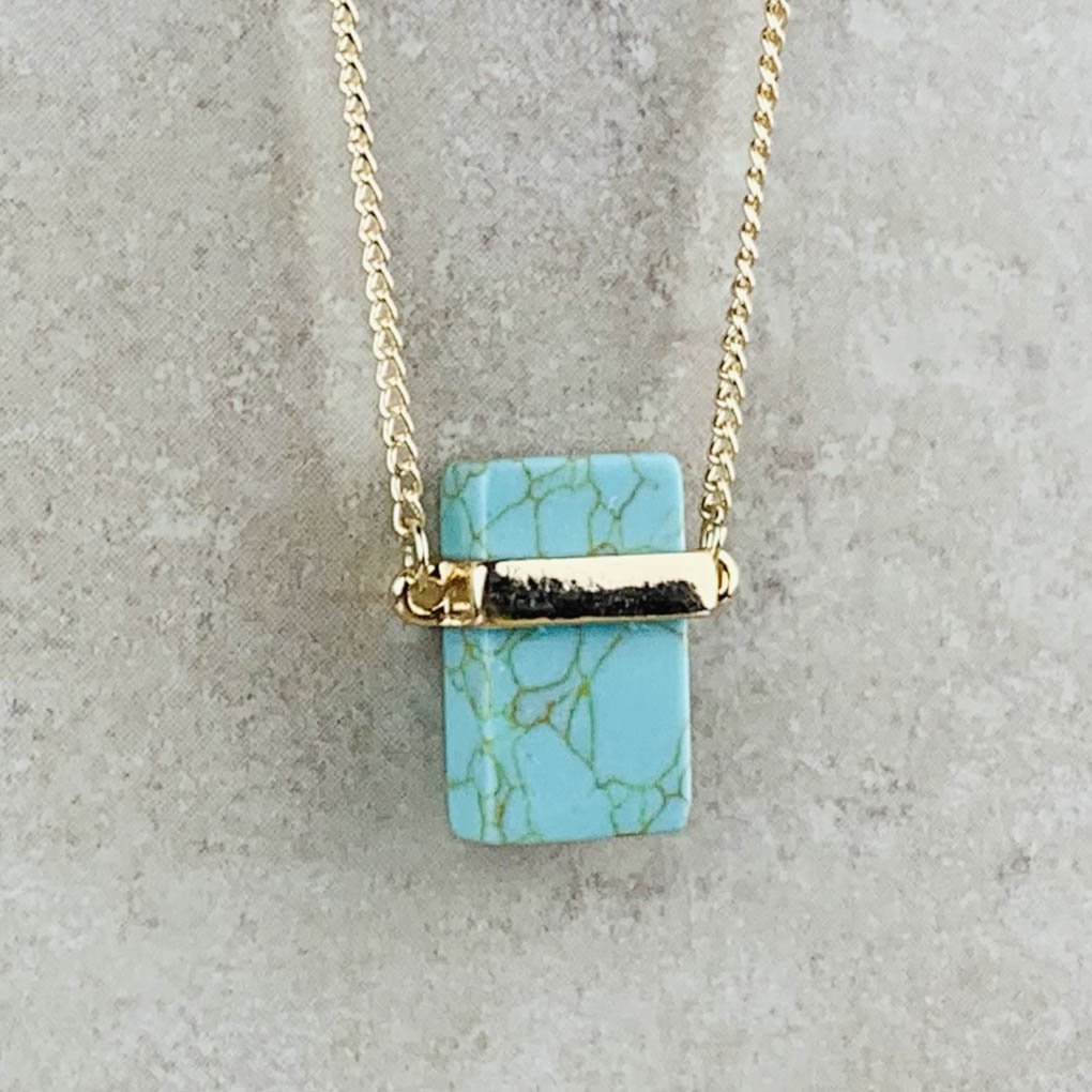 Turquoise Rectangle necklace2