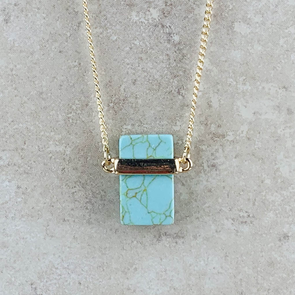 Turquoise Rectangle necklace